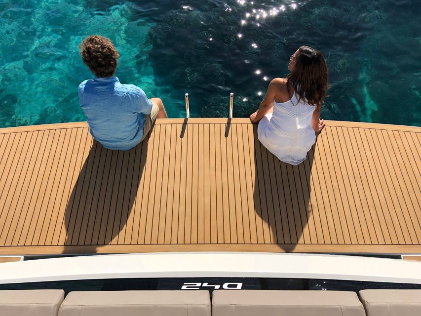 Mykonos: Private Cruise on a Brand New Luxury Yacht - Platis Gialos safety briefing and the southern shore