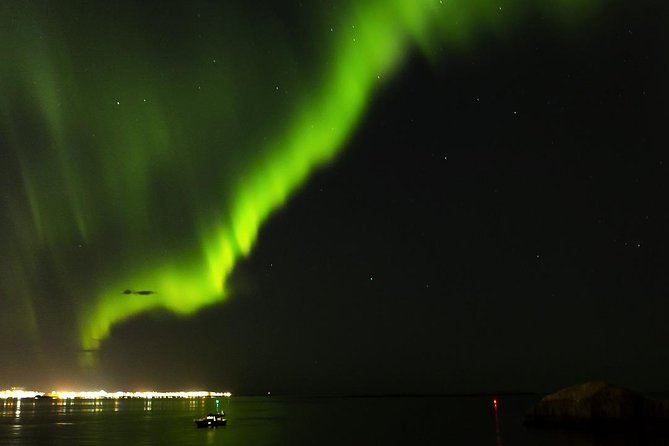 Northern Lights Yacht Cruise - Leaving Old Harbour beneath Harpa’s lights