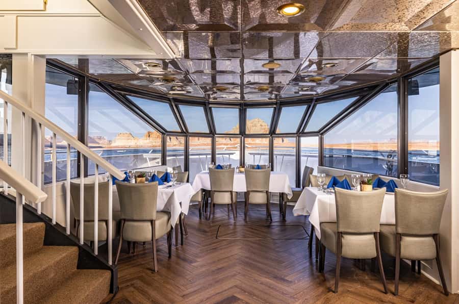 Page: Wahweap Bay Canyon Princess Yacht Dinner Cruise - The dinner menu: four main courses