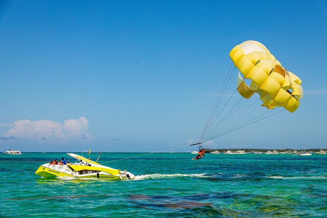 Parasailing Yacht Experience in Punta Cana - Safety briefing, harness, and time in the air