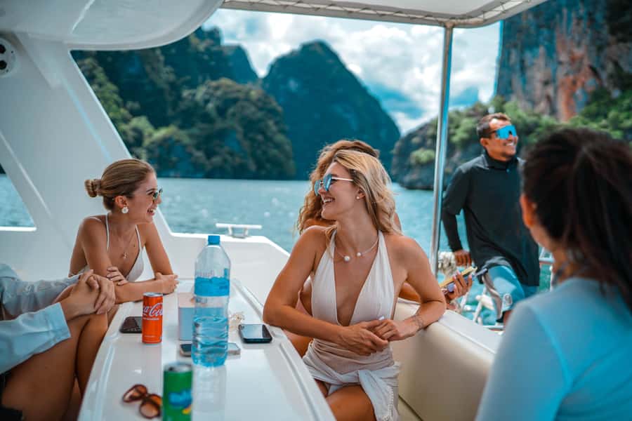 Phuket: James Bond & Phang Nga Bay by Luxury Sunset Yacht - Som Tam, tea, and the sunset cruise home