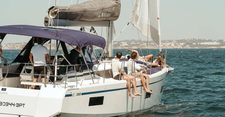 Portimao: Luxury Sail-Yacht Cruise with Sunset Option - Leaving Portimão Marina for open water