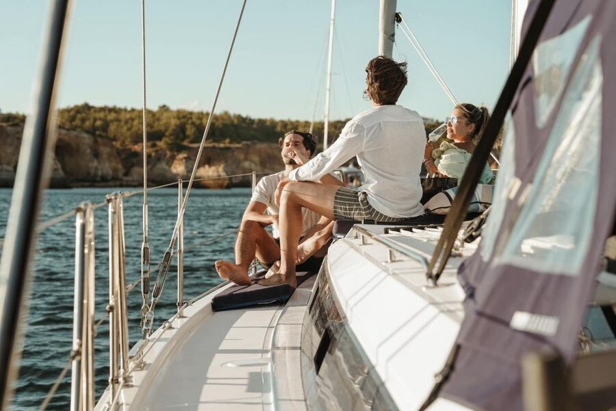Portimao: Sunrise Luxury Sail-Yacht Cruise - Food, drinks, and the black-sole rule