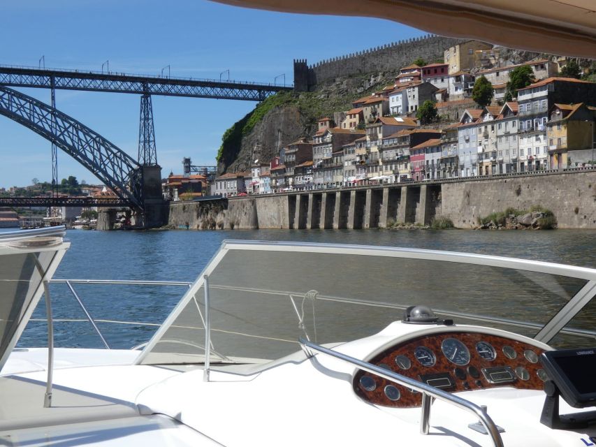 Porto: 6 Bridges Private Yacht Tour with Wine & Snacks - Ribeira from the water