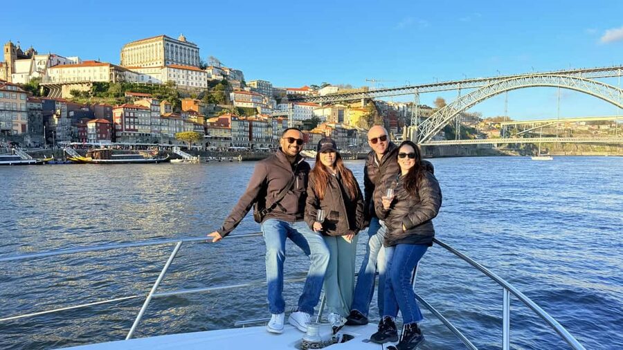 Porto: Luxury 6 Bridges Yacht Cruise with Wine & Snacks - Freixo Marina is the calm starting point