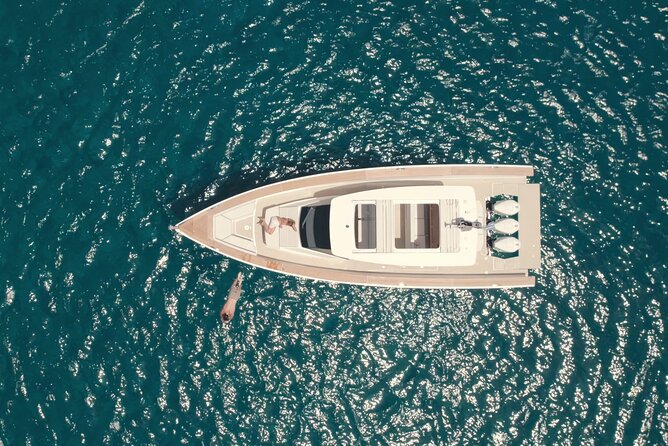 Private 5-Hour Cruise on Ultra Luxury Brand-New Yacht in Mykonos (Nevma) - Paraga and Paradise bring the party coast into view