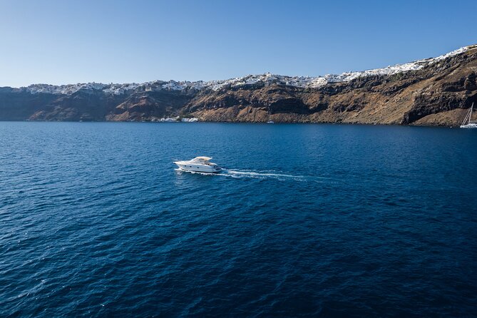 Private all included yacht Tour in Santorini - Food, drinks, and onboard comfort