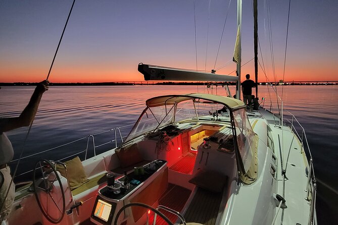 Private Luxury Sunset Sail on the 50ft Sailing Yacht Fate BYOB - Sunset, dolphins, and the pace of the evening