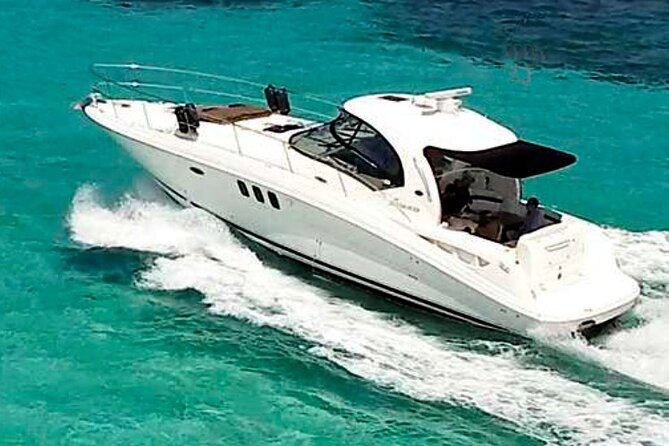 Private Tour of Cancun to Isla Mujeres by 45-foot Yacht. - Pickup at Kukulcan Plaza and the marina start