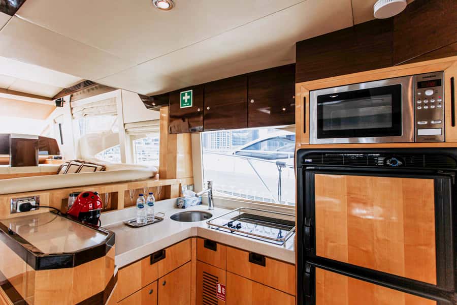 Private Yacht Dubai: 56ft - A private yacht with Dubai’s skyline in front of you