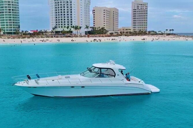 Private Yacht SEARAY SUNDANCER 60ft up to 20 pax 23P1 - Leaving Sunset Marina in Cancun