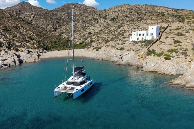 Santorini Private Tour Half-Day Sailing Platinum Catamaran Cruise - Red Beach and the island’s volcanic colors