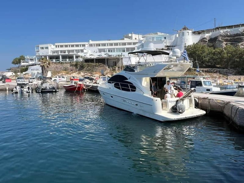 Santorini: Private Yacht Experience of Timeless Elegance - Sunset sailing with sparkling wine