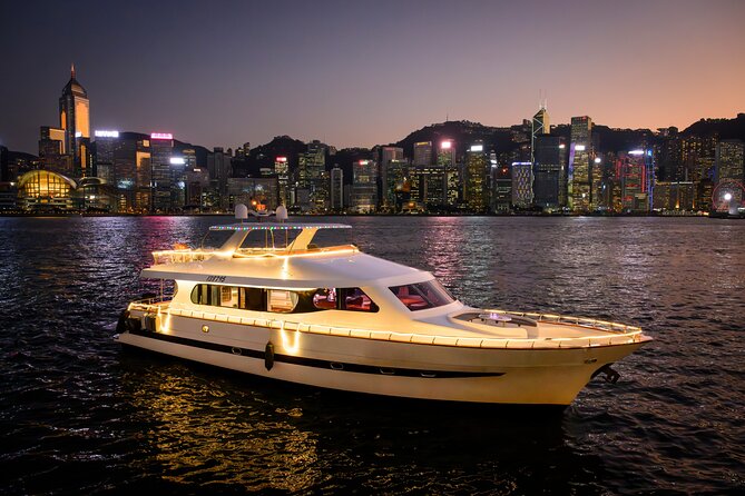 STARLIGHT: Victoria Harbour Night Yacht Tour - Hong Kong after dark, seen from the harbour