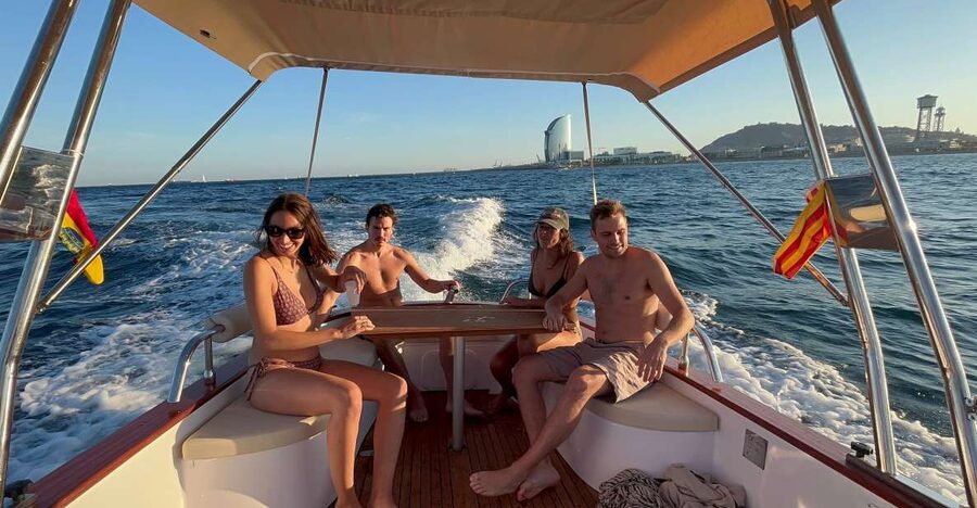 Sunset from a private Classic Yacht - A Swim Stop in the Middle of the Cruise