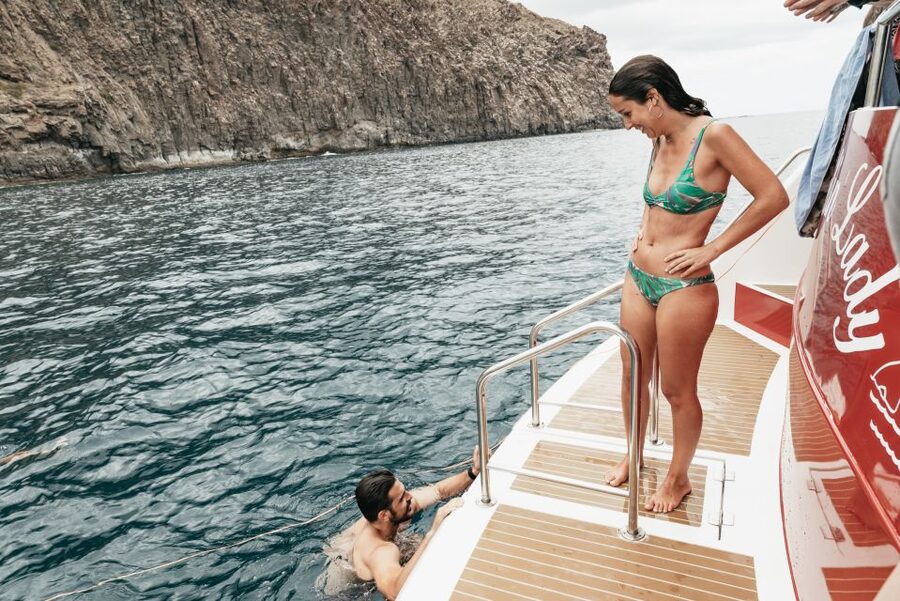Tenerife: Eco-Yacht Whale and Dolphin Watching and Swimming - A quick swim and snorkel stop