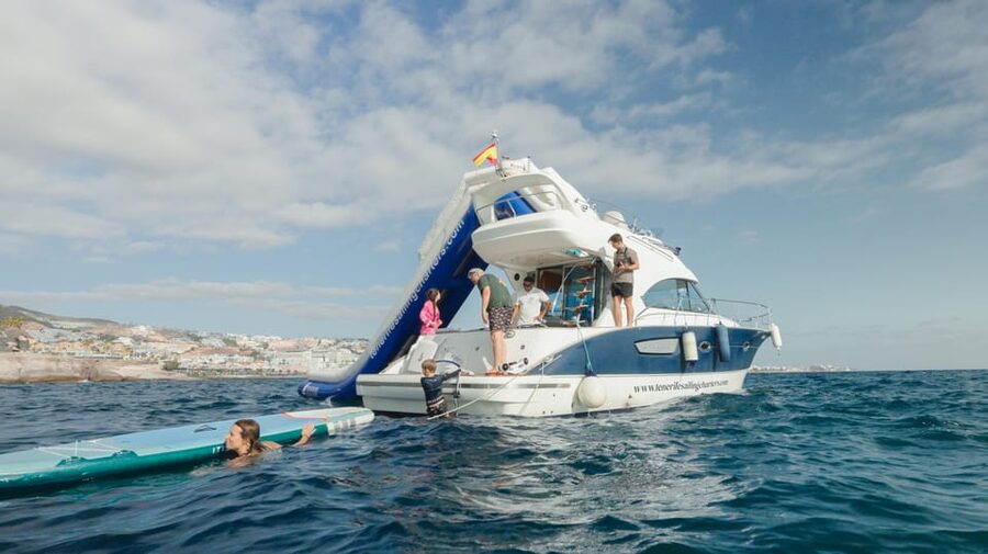 Tenerife: Private Luxury Yacht Sunset Cruise - Food, champagne, and simple onboard comforts