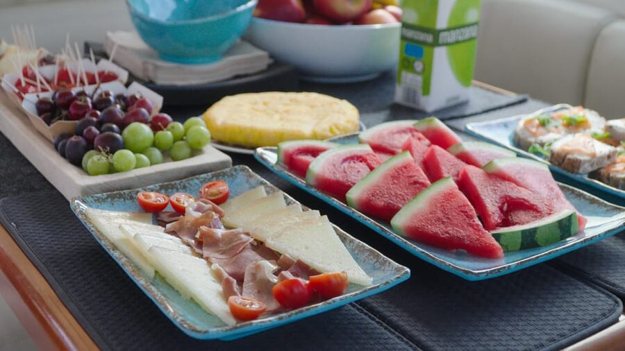 Tenerife: Shared Yacht Cruise with Champagne and Tapas - The tapas spread and all-inclusive drinks