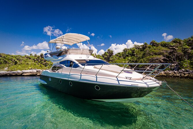 Tulum Luxury Escape – 4h All Inclusive on 43' Private Yacht - Leaving Puerto Aventuras on a private yacht
